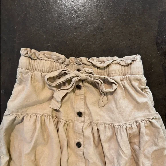 Universal Thread Paperbag Waist Linen Blend Midi Skirt - Picture 4 of 10